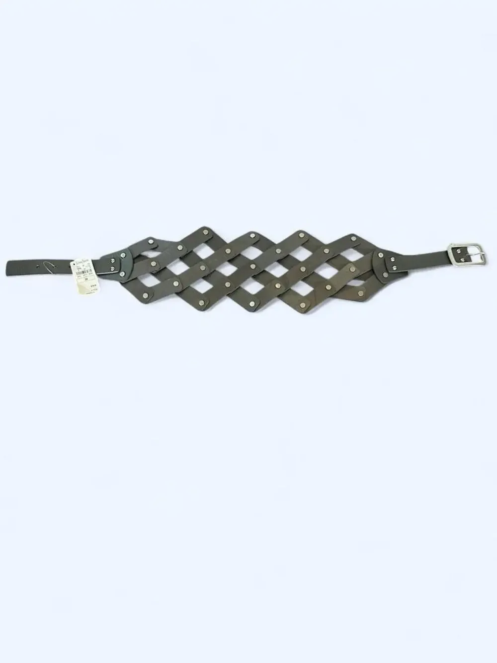 Diane Von Furstenberg Lattice Leather Waist Belt S / 29